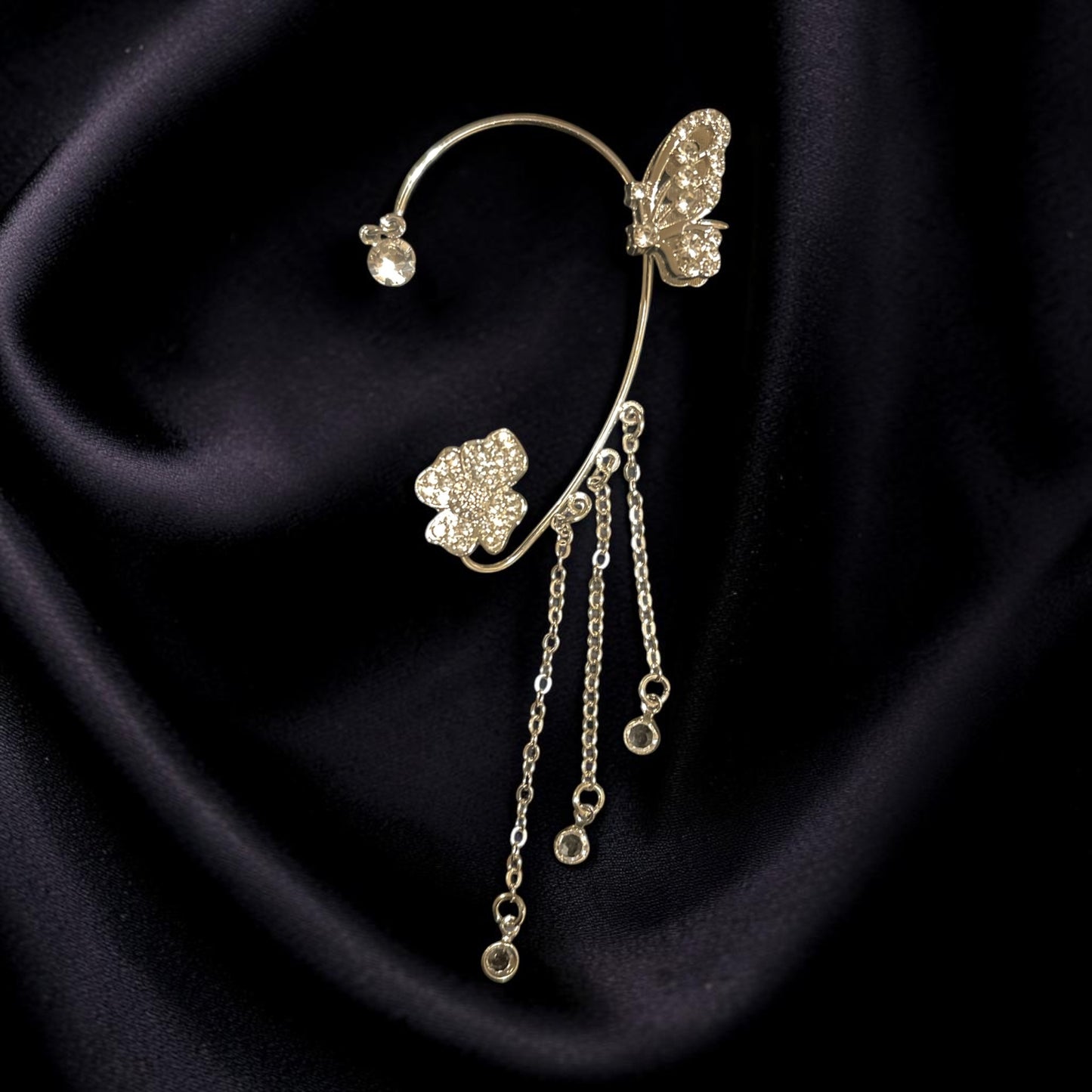 Butterfly Crystal Ear Cuff